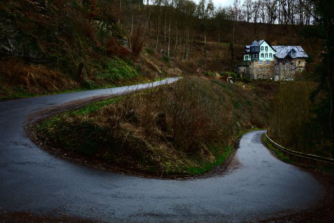 Winding country lanes